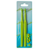 Set of 2 mono-bundle toothbrushes with 8 interchangeable heads, Light green